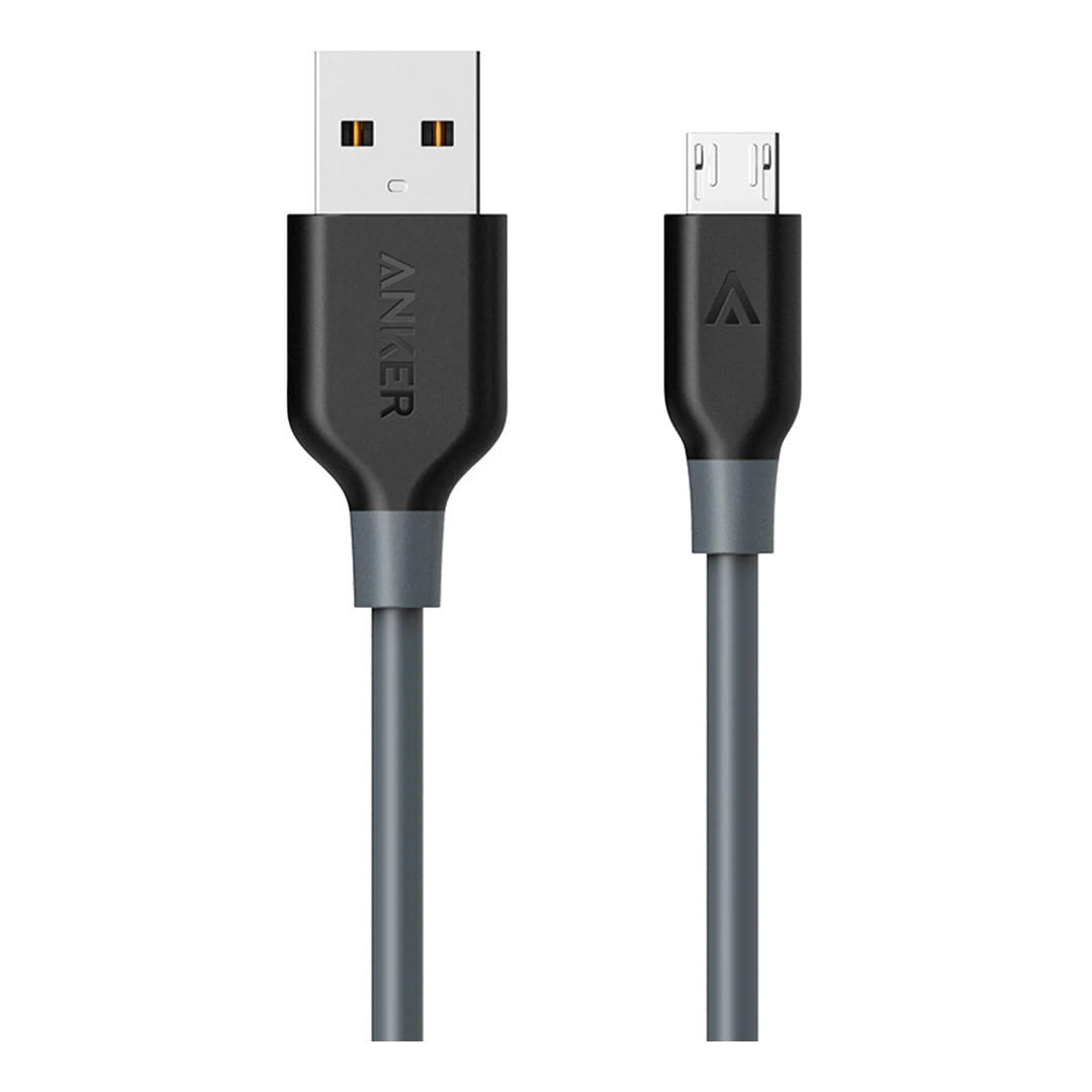 کابل MicroUSB به USB Type-A انکر A8133H طول ۱٫۸ متر رنگ خاکستری