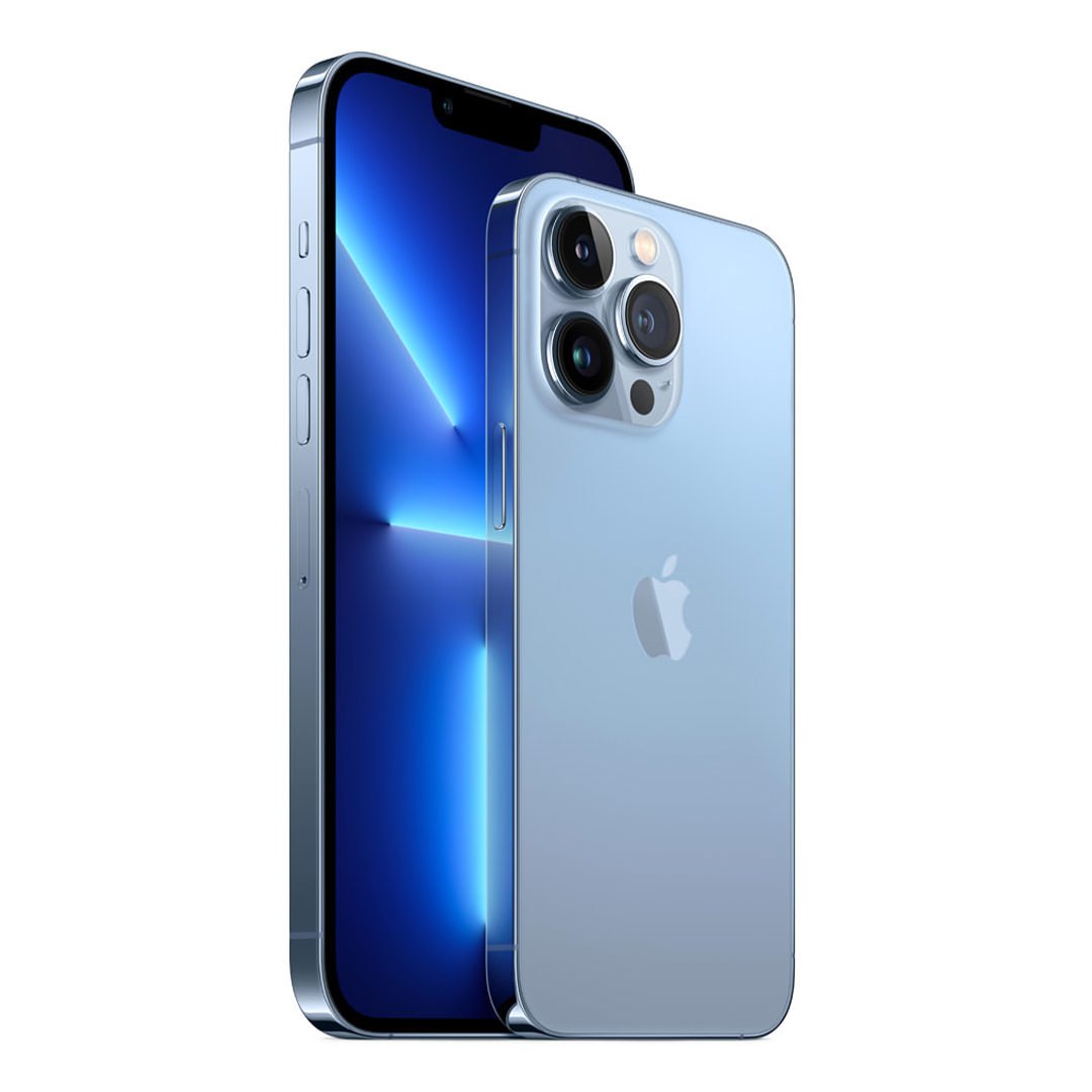 گوشی اپل iPhone 13 Pro Max ZA/A دو سیم کارت ظرفیت ۲۵۶ گیگابایت و رم ۶ گیگابایت اکتیو رنگ آبی از نمای چپ