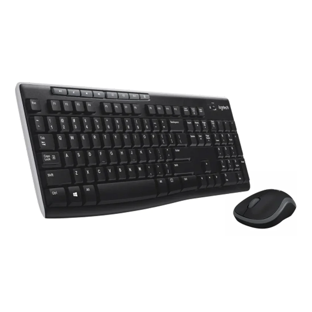 کیبورد بی‌ سیم لاجیتک MK270 به همراه ماوس بی سیم از سمت راست