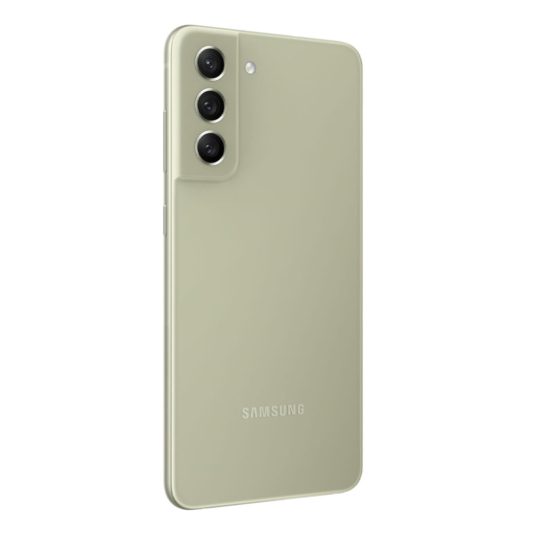 گوشی سامسونگ Galaxy S21 FE 5G ظرفیت ۲۵۶ گیگابایت و رم ۸ گیگابایت رنگ سبز سمت چپ