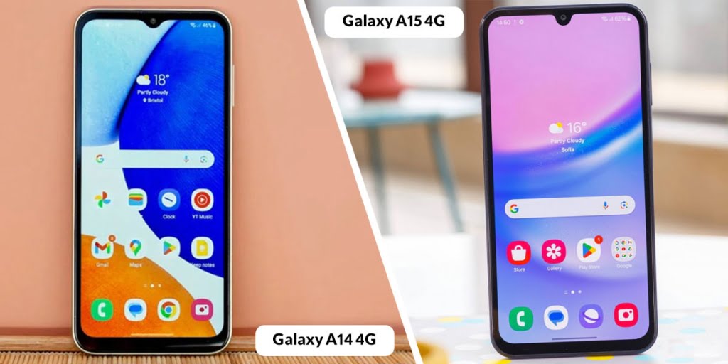 مقایسه صفحه نمایش سامسونگ Galaxy A14 با Galaxy A15