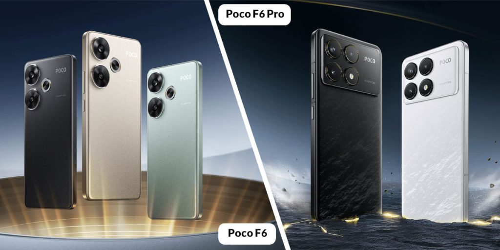 مقایسه طراحی گوشی پوکو اف ۶ با پوکو اف ۶ پرو