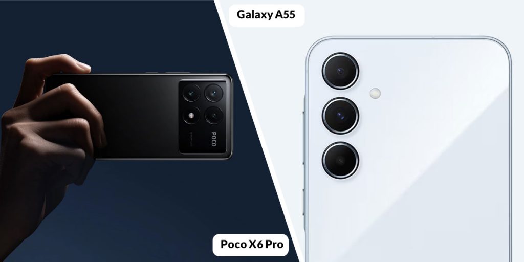 مقایسه Galaxy A55 سامسونگ با X6 Pro شیائومی از نظر سخت افزار