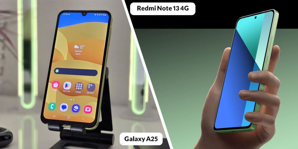 مقایسه صفحه نمایش Redmi Note 13 با Galaxy A25