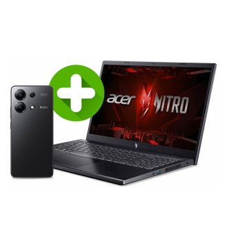 لپ تاپ ایسر Nitro V 15، پردازنده Core i5-13420H، گرافیک ۶ گیگابایت RTX 3050 + گوشی شیائومی Redmi Note 13 4G