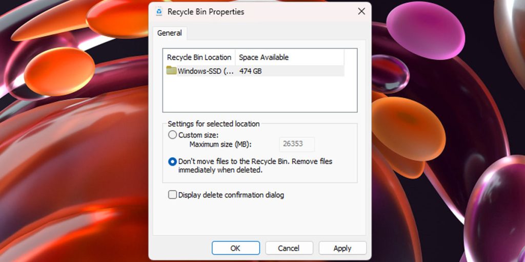 Dont Move Files To Recycle Bin