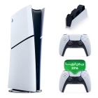 کنسول بازی سونی PlayStation 5 Slim Digital ظرفیت یک ترابایت ریجن ۲۰۱۶ اروپا به همراه دسته اضافه و پایه شارژر