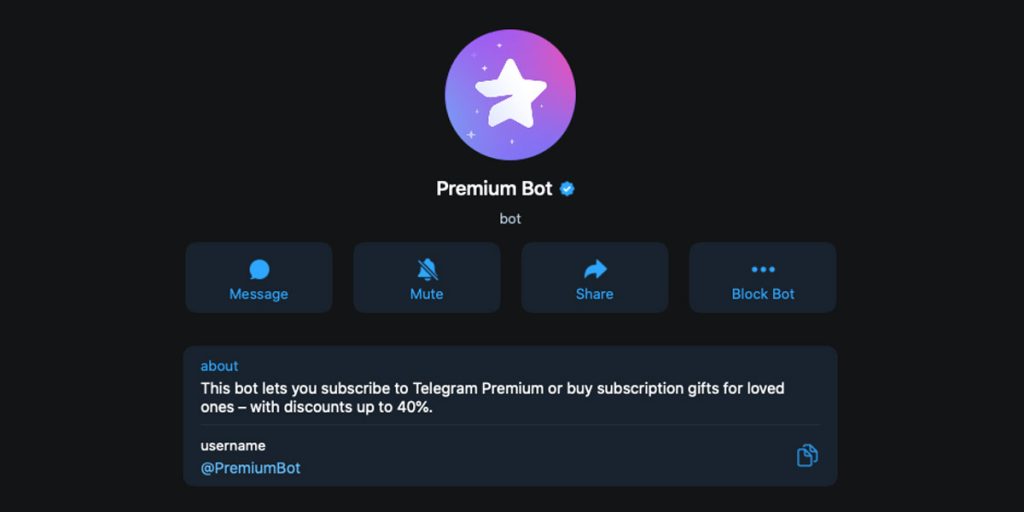ربات تلگرام پریمیوم