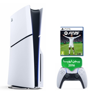 کنسول بازی سونی PlayStation 5 Slim ظرفیت یک ترابایت ریجن ۲۰۱۶ اروپا | به همراه بازی EA Sports FC 25