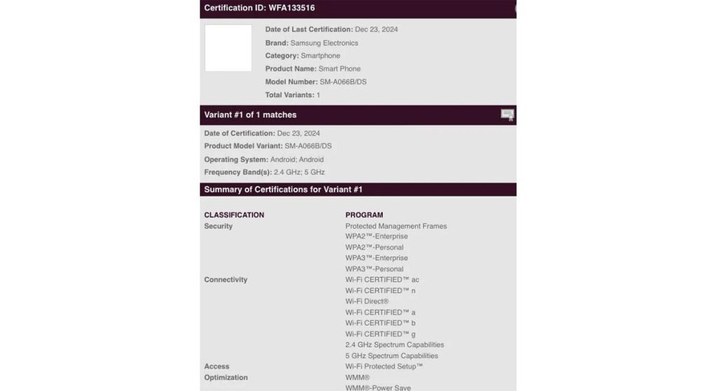 نسخه 5G گلکسی A06 سامسونگ