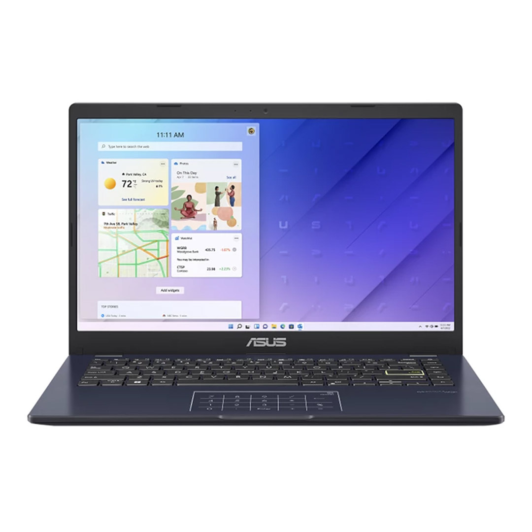 لپ تاپ ایسوس Vivobook E410KA نمایشگر ۱۴ اینچی، پردازنده Celeron N4500، گرافیک اینتل UHD، رم ۴ گیگابایت، حافظه ۶۴ گیگابایت SSD تصویر اصلی