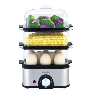 بخارپز و تخم مرغ پز سه طبقه گرین لاین Egg Cooker | Vegetable Steamer
