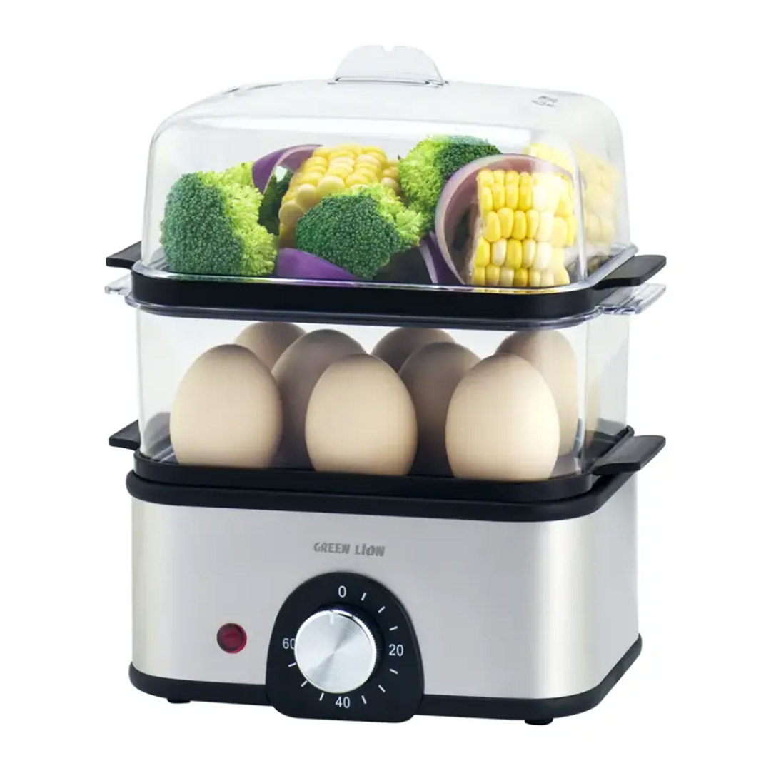 بخارپز و تخم مرغ پز سه طبقه گرین لاین Egg Cooker | Vegetable Steamer تصویر اول