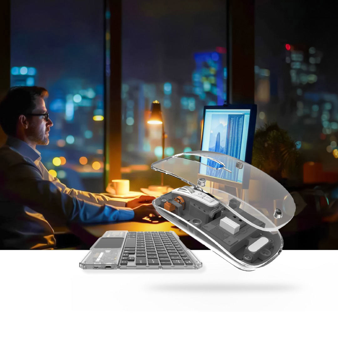 کیبوردگرین لاین Transparent Duo به همراه ماوس تصویر اول