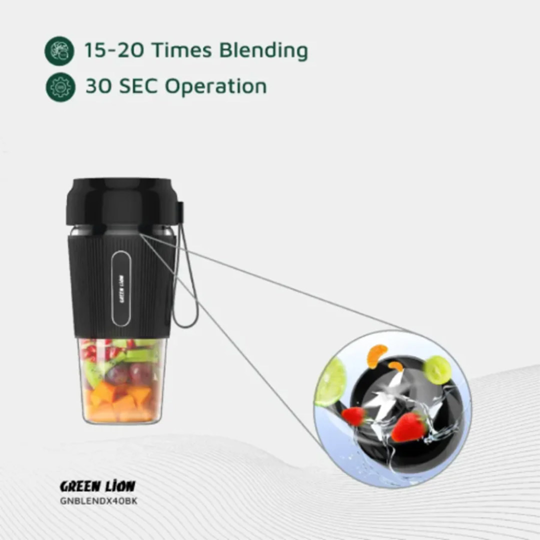 مخلوط کن قابل حمل شارژی گرین لاین G-Blend X با ظرفیت ۳۰۰ میلی‌لیتر تصویر چهارم