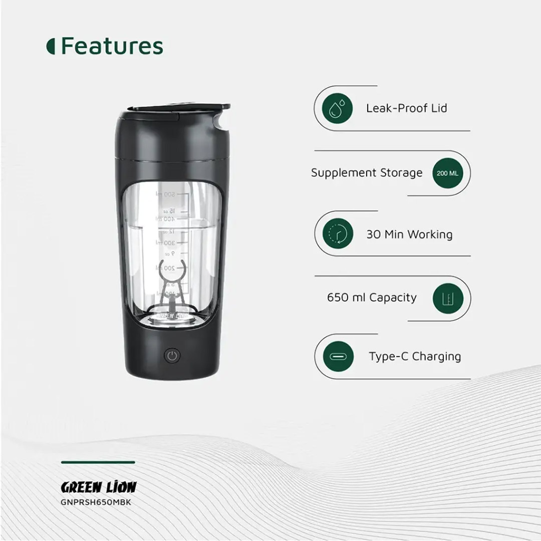 مخلوط کن قابل حمل گرین لاین Protein Mixer با ظرفیت ۶۵۰ میلی‌لیتر تصویر اول