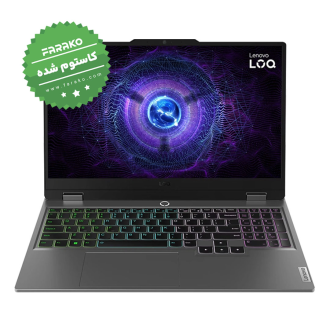 لپ تاپ لنوو LOQ نمایشگر ۱۵٫۶ اینچی، پردازنده Core i5-12450HX، گرافیک ۴ گیگابایت 2050، رم ۲۴ گیگابایت، حافظه ۵۱۲ گیگابایت SSD – کاستوم شده
