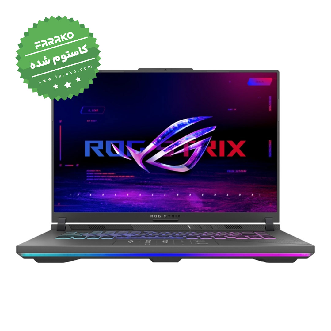 لپ تاپ ایسوس ROG Strix G16 G614JI نمایشگر ۱۶ اینچی، پردازنده Core i9-13980HX، گرافیک ۸ گیگابایت RTX 4070، رم ۳۲ گیگابایت، حافظه یک ترابایت SSD - کاستوم شده