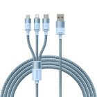 کابل USB Type-A به microUSB، لایتنینگ و USB Type-C بیسوس StarSpeed طول ۱٫۲ متر تصویر سوم