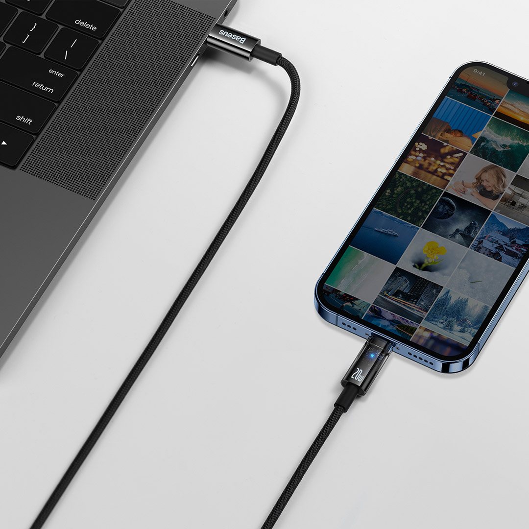 کابل USB Type-C به لایتنینگ بیسوس Explorer Series طول ۱ متر تصویر پنجم