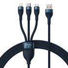 کابل USB Type-C به microUSB، لایتنیگ و USB Type-C بیسوس Flash Series II طول ۱٫۵ متر تصویر دوم