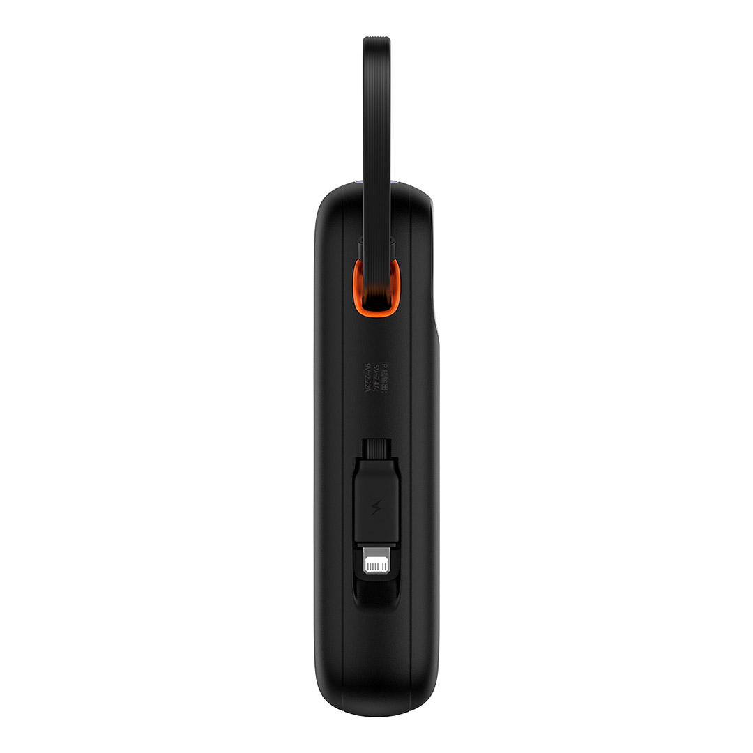 پاوربانک بیسوس QPow2 Dual Cable ظرفیت 10000 میلی‌ آمپر ساعت با توان ۲۲٫۵ وات تصویر سوم