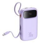 پاوربانک بیسوس QPow2 Dual Cable ظرفیت 20000 میلی‌ آمپر ساعت با توان ۳۰ وات تصویر دوم