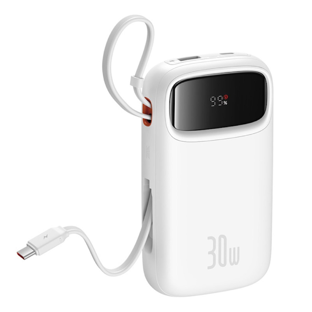 پاوربانک بیسوس QPow2 Dual Cable ظرفیت 20000 میلی‌ آمپر ساعت با توان ۳۰ وات تصویر سوم