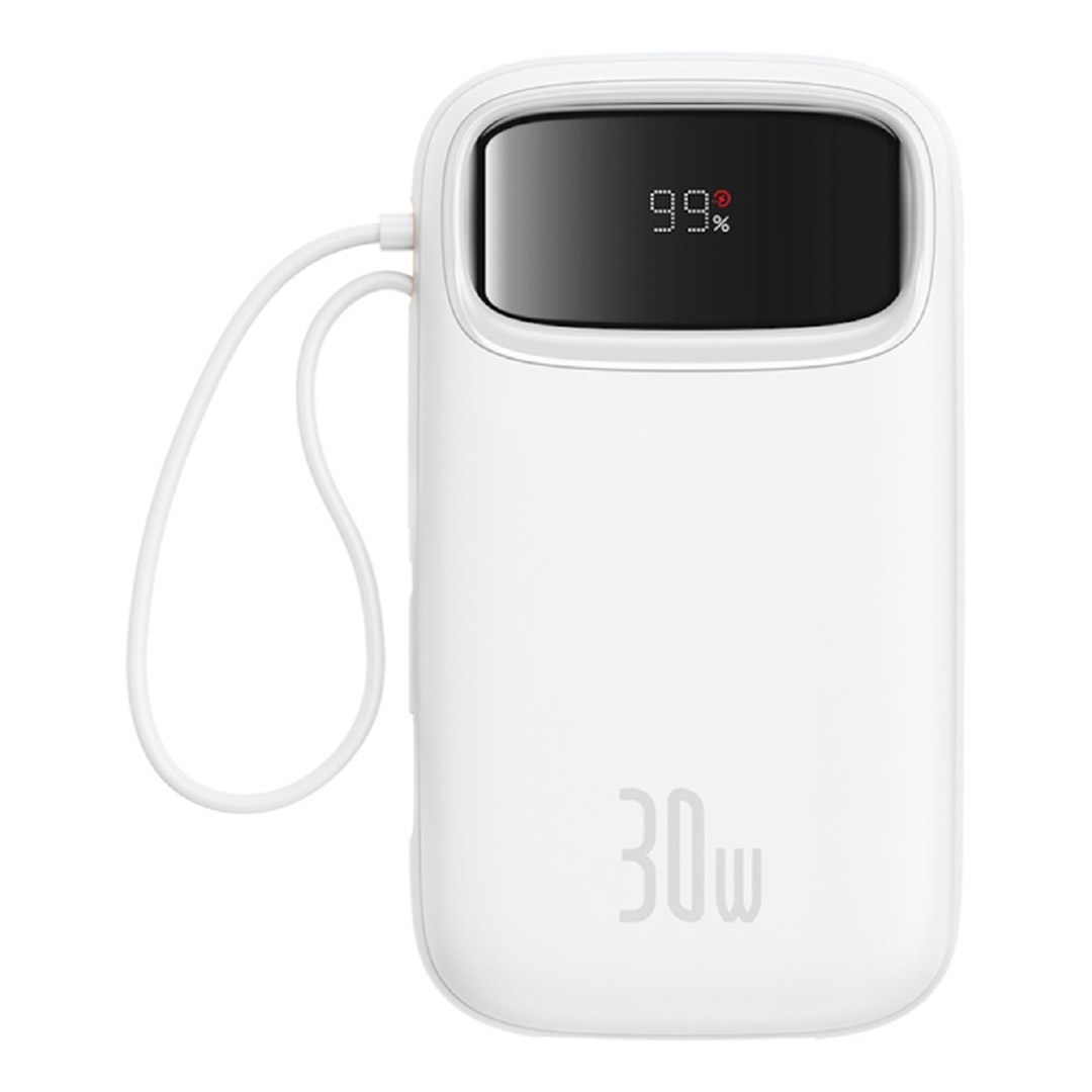 پاوربانک بیسوس QPow2 Dual Cable ظرفیت 20000 میلی‌ آمپر ساعت با توان ۳۰ وات تصویر ششم
