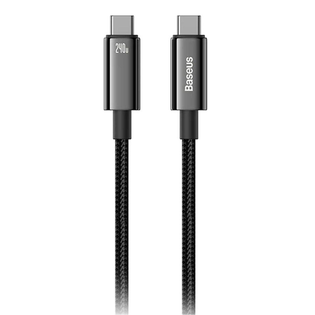 کابل USB Type-C به USB Type-C بیسوس Tungsten Gold طول ۱ متر تصویر اول