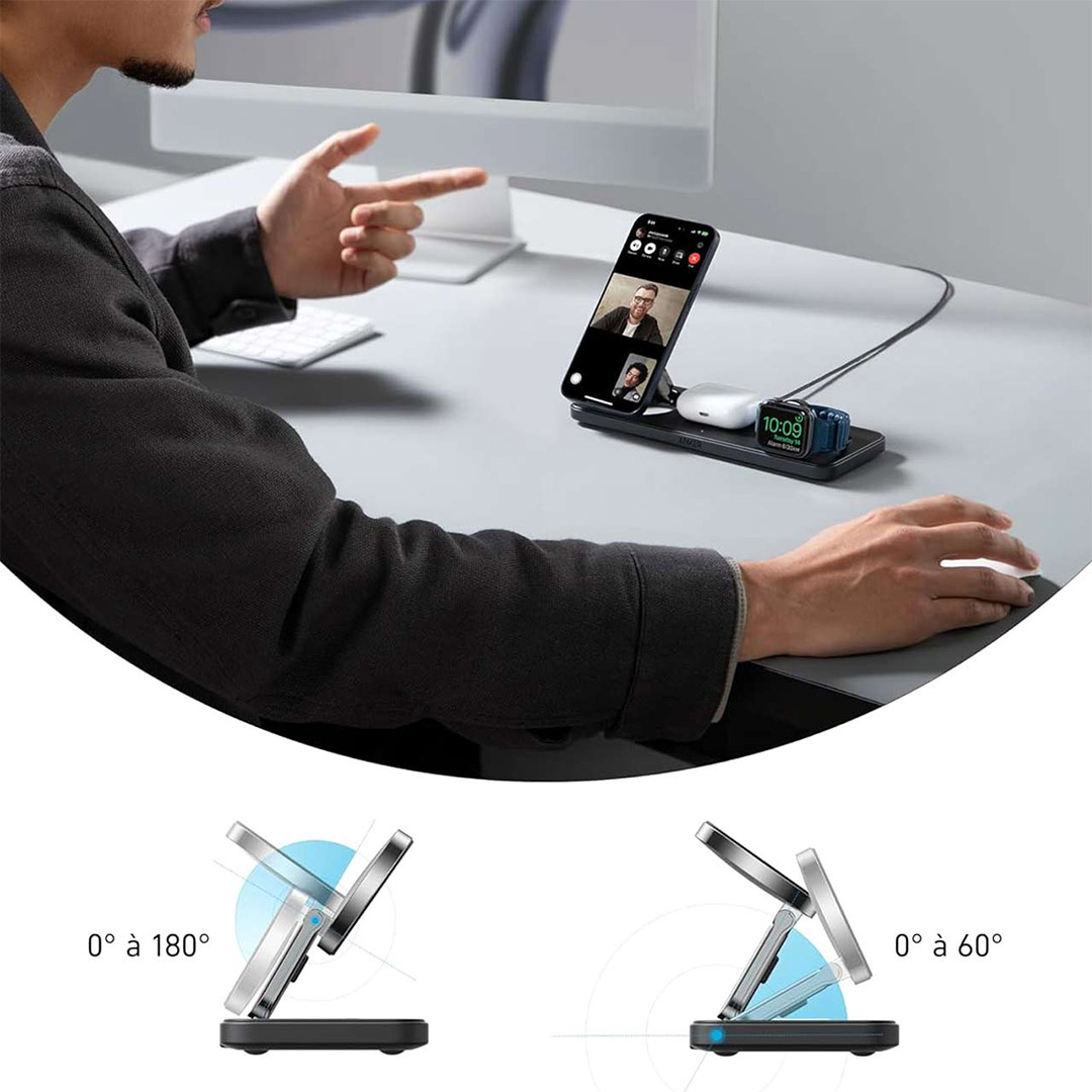 شارژر بی سیم 15 وات انکر MagGo B25M13 تصویر اول