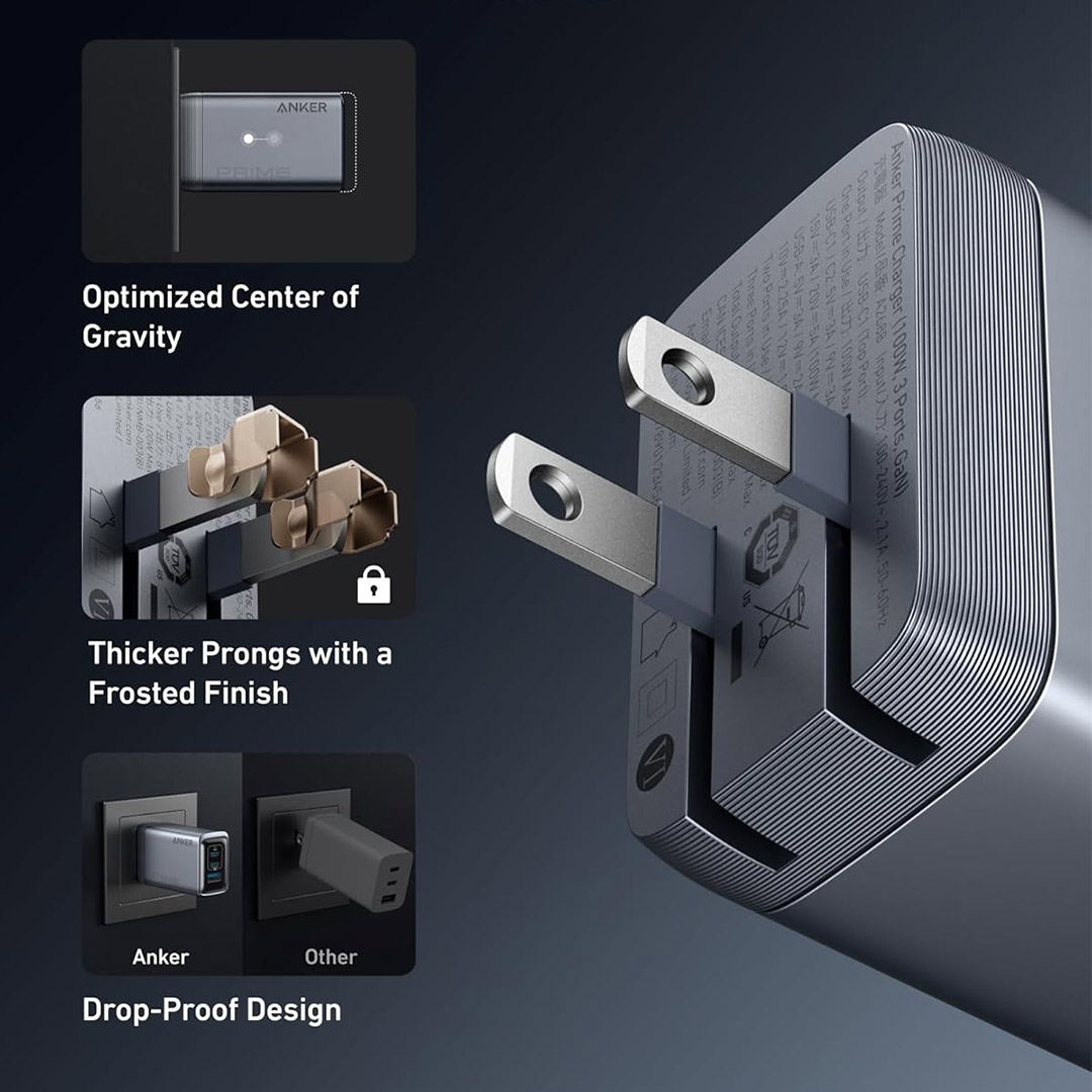 شارژر دیواری 100 وات انکر Prime A2688 تصویر دوم