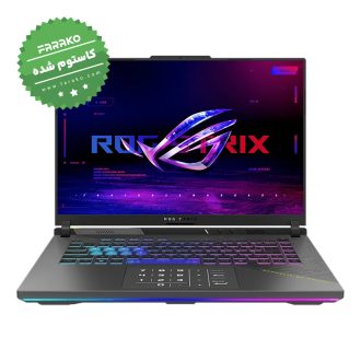 لپ تاپ ایسوس ROG Strix G16 G614FR نمایشگر ۱۶ اینچی، پردازنده Ryzen 9 9955HX3D، گرافیک ۱۲ گیگابایت RTX 5070 Ti، رم ۶۴ گیگابایت، حافظه دو ترابایت SSD – کاستوم شده