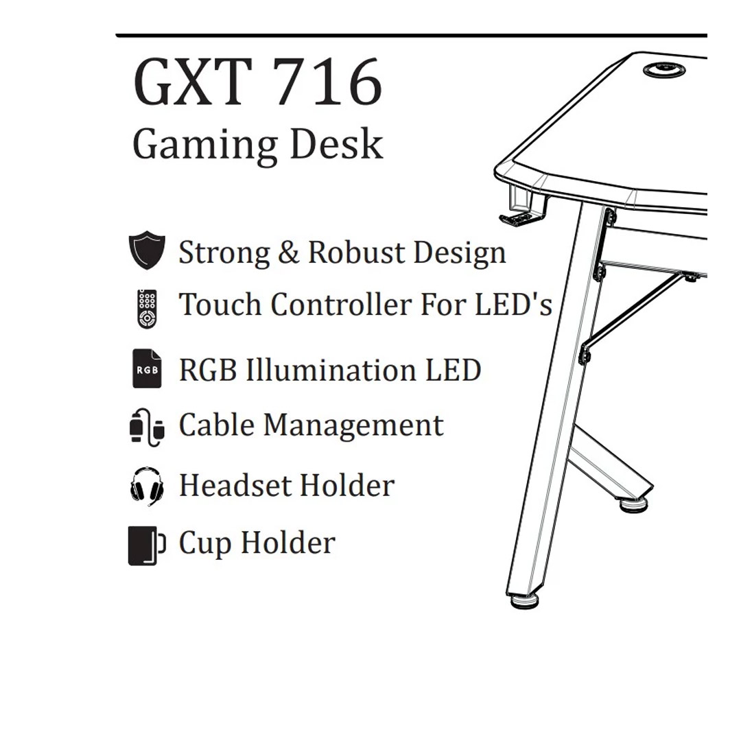 میز گیمینگ لیان GXT 716 تصویر اول