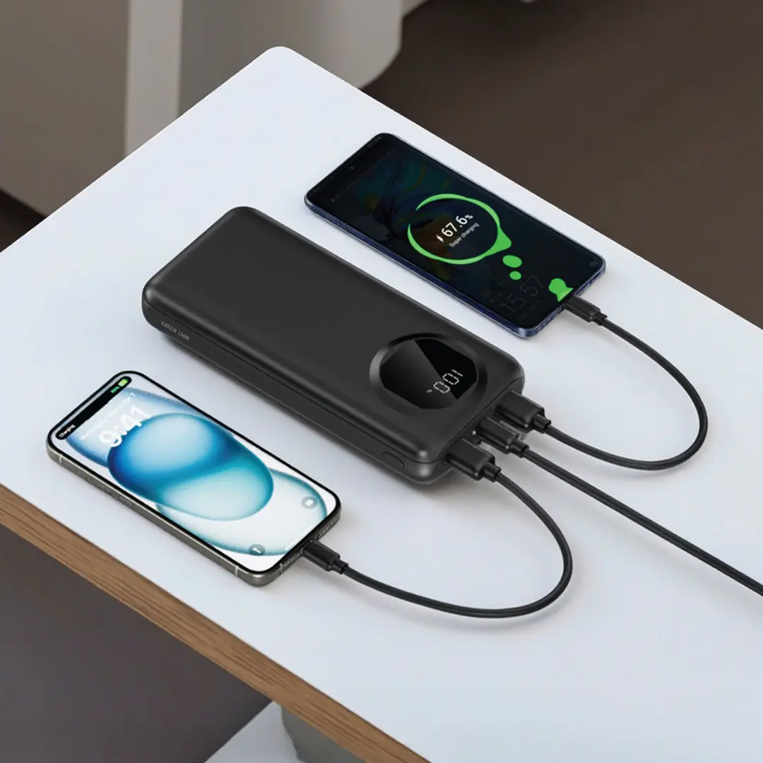 پاوربانک گرین لاین Nairo ظرفیت 20000 میلی‌ آمپر ساعت با توان ۲۰ وات تصویر اول