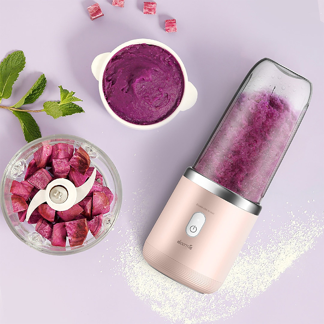 مخلوط کن قابل حمل شیائومی Deerma DEM-NU05 با ظرفیت ۴۰۰ میلی‌لیتر تصویر پنجم