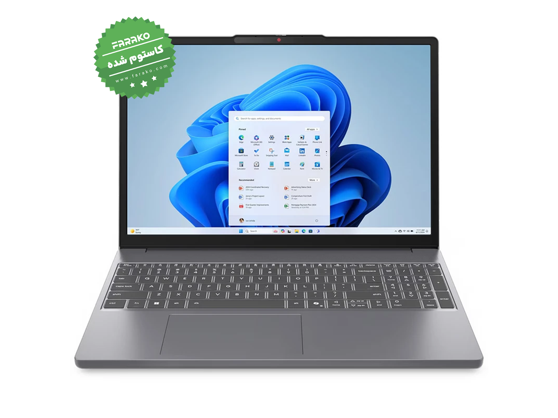 لپ تاپ لنوو IdeaPad Slim 3 نمایشگر ۱۵٫3 اینچی، پردازنده Core i5-13420H، گرافیک اینتل، رم 24 گیگابایت، حافظه ۵۱۲ گیگابایت SSD – کاستوم شده